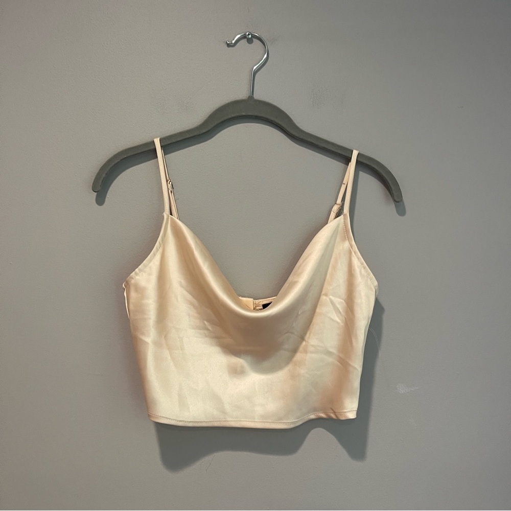Forever 21 Cream Silk Tank Top
